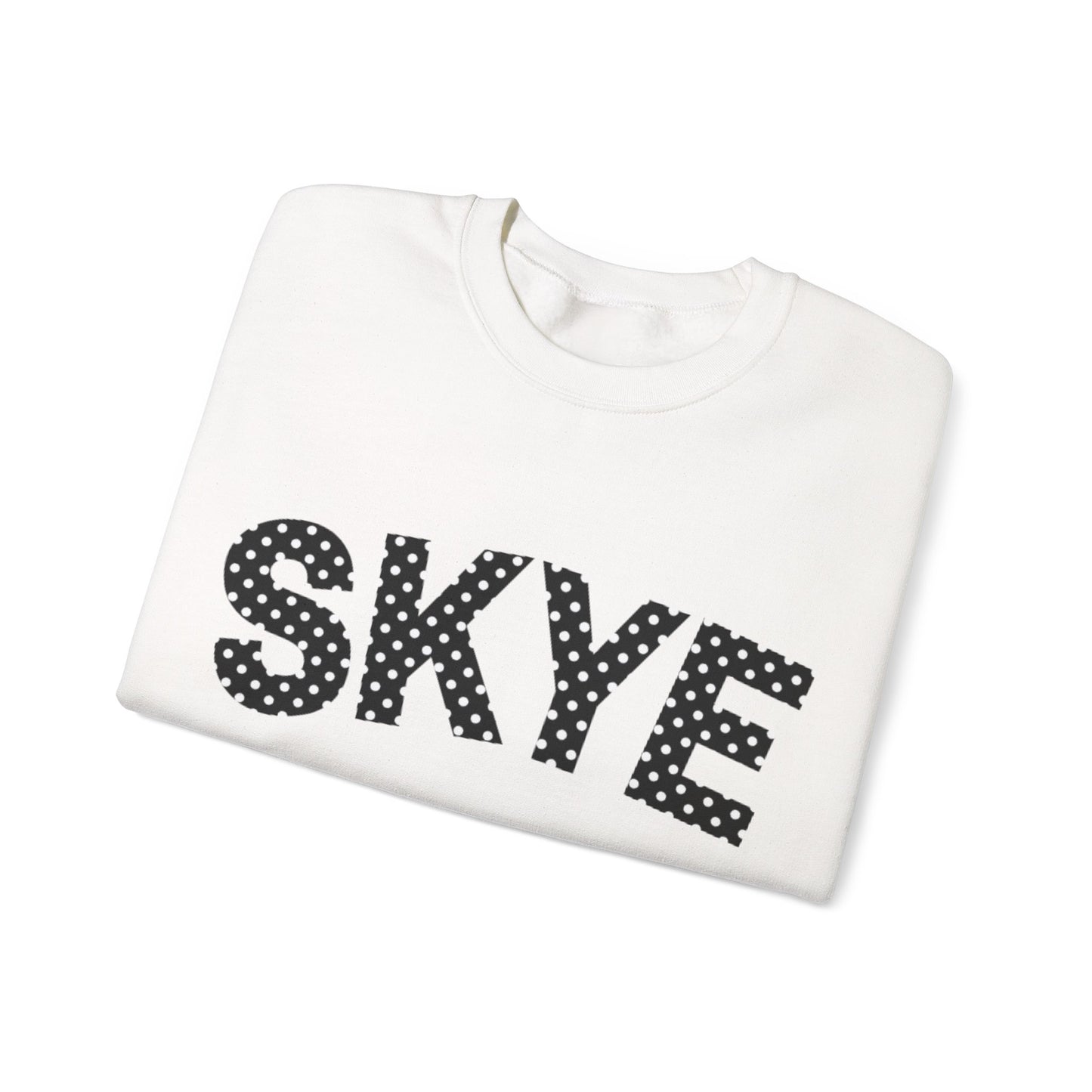 skyebysofia polkadot grey crewneck