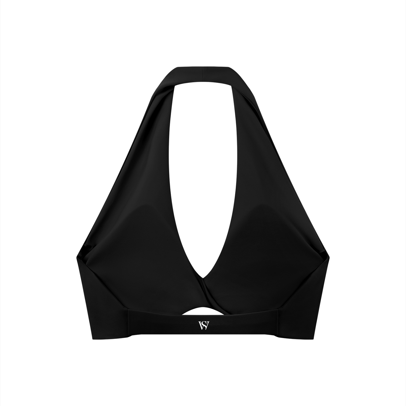 Wellness Society Black Halter Sports Bra