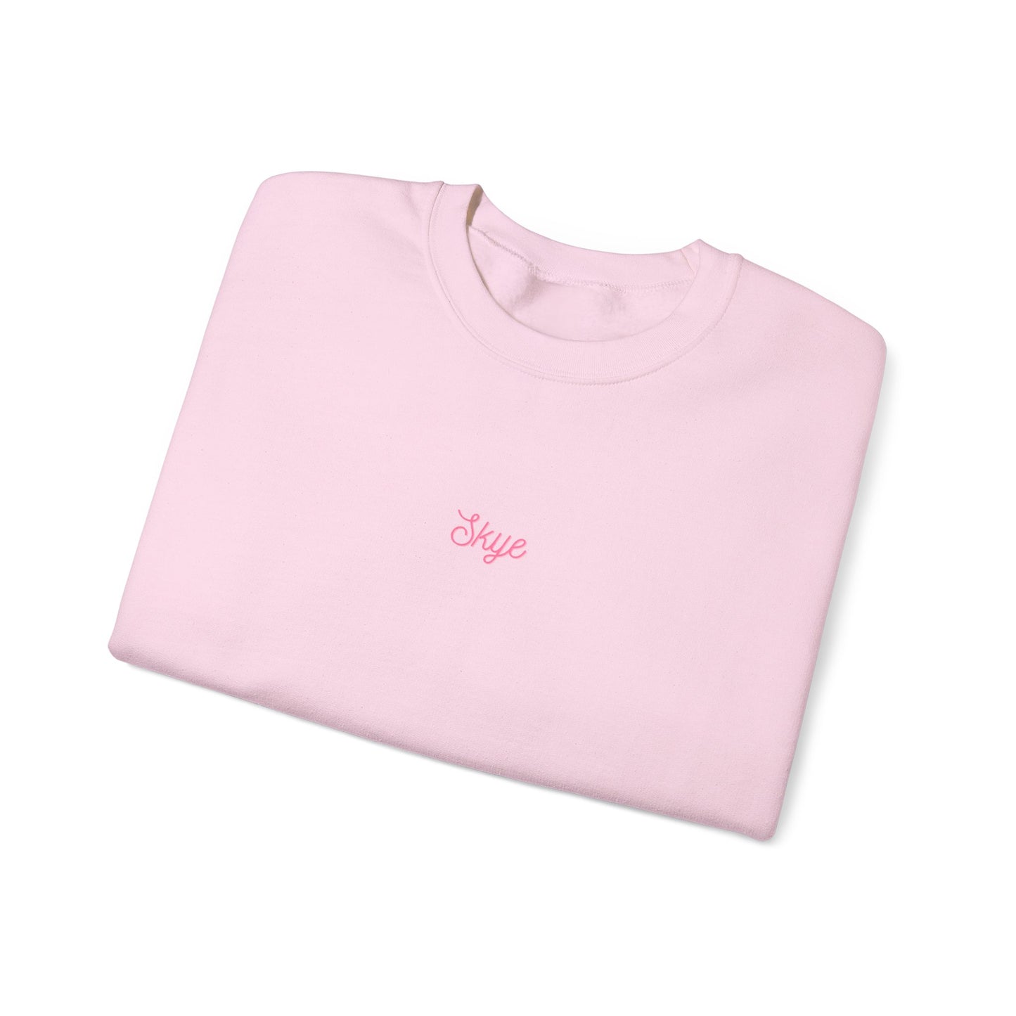 skyebysofia white "everything happens for a reason" crewneck blue 888