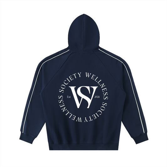 Springfield Wellness Society Hoodie - Navy with White Stripe