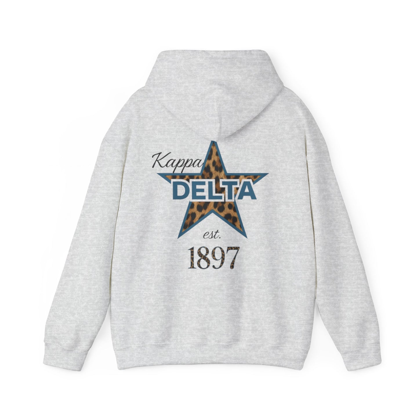 kappa delta grey hoodie cheetah print star