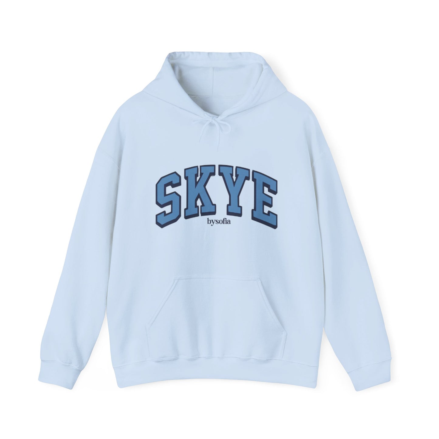 skyebysofia light blue hoodie