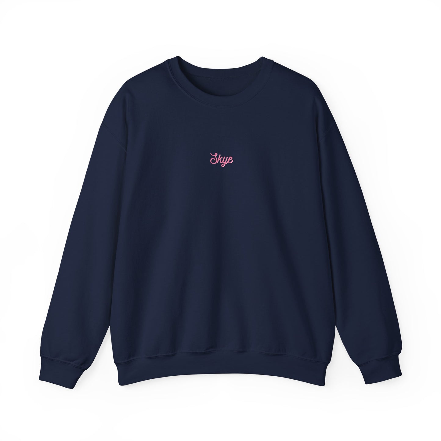 skyebysofia white "everything happens for a reason" crewneck blue 888