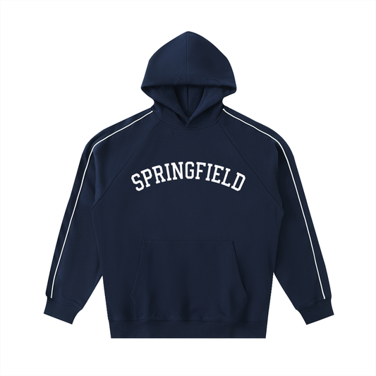 Springfield Wellness Society Hoodie - Navy with White Stripe