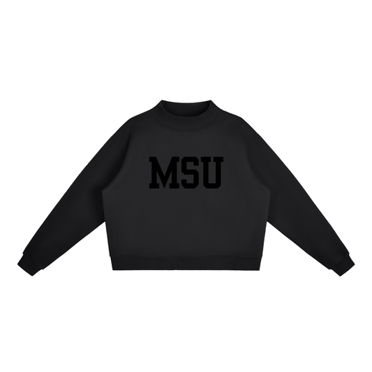 MSU Wellness Society Black Mockneck