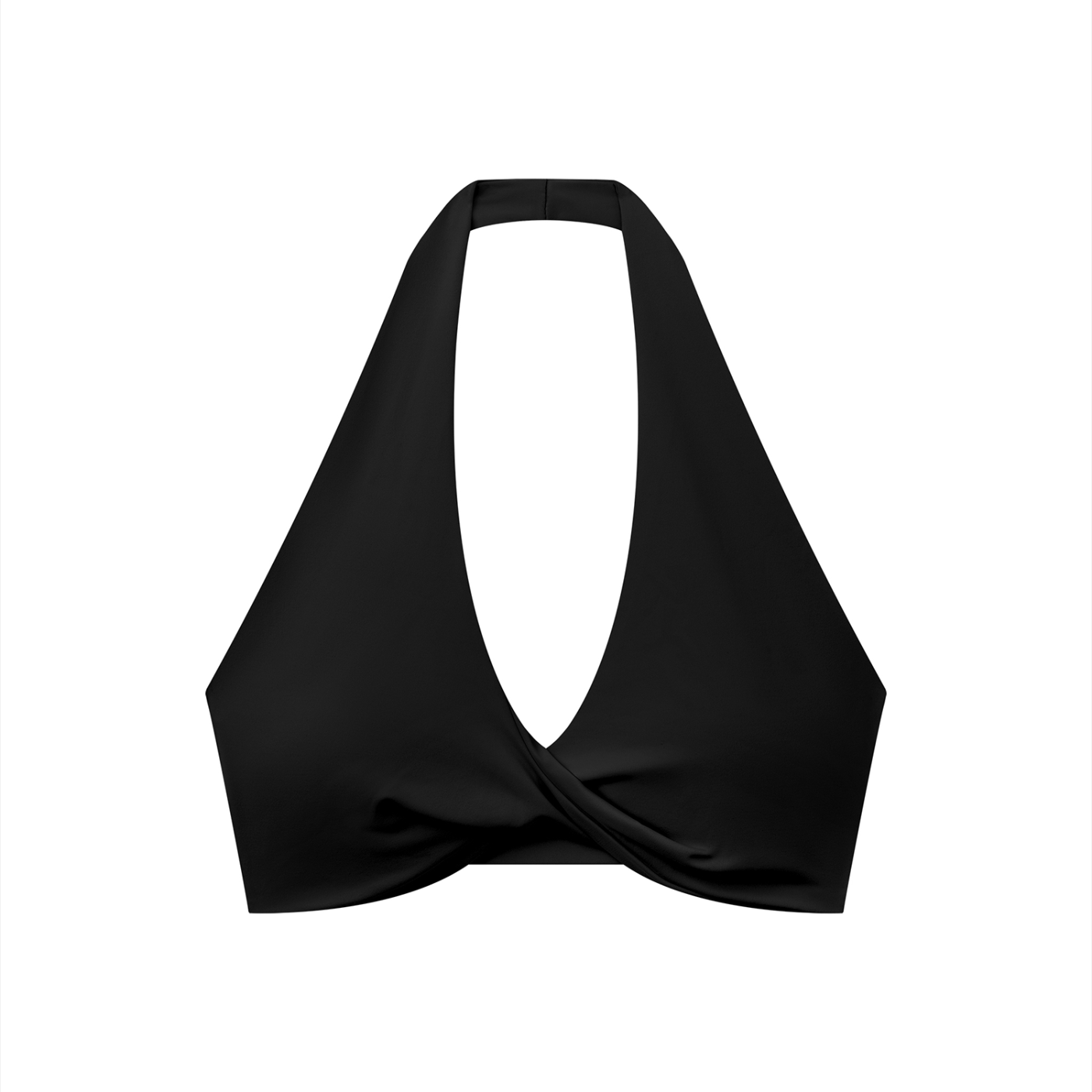 Wellness Society Black Halter Sports Bra